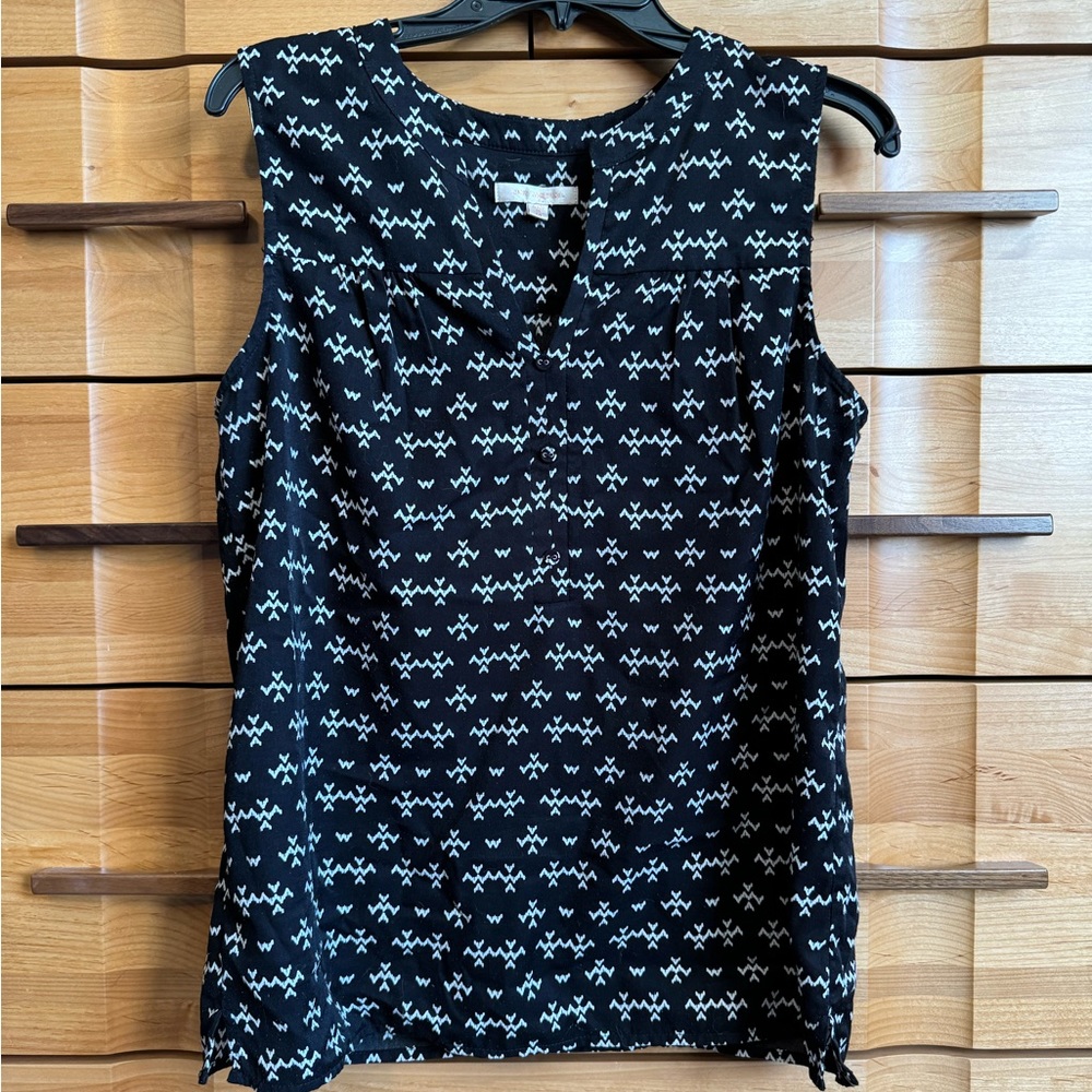 Black and White Blouse